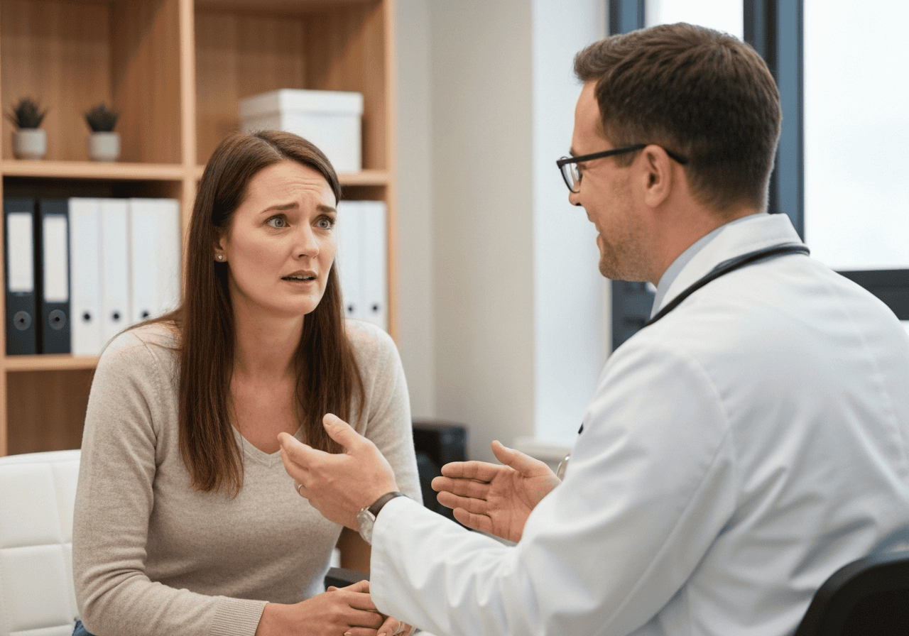 A nurse taking a patient's vital signs with care.