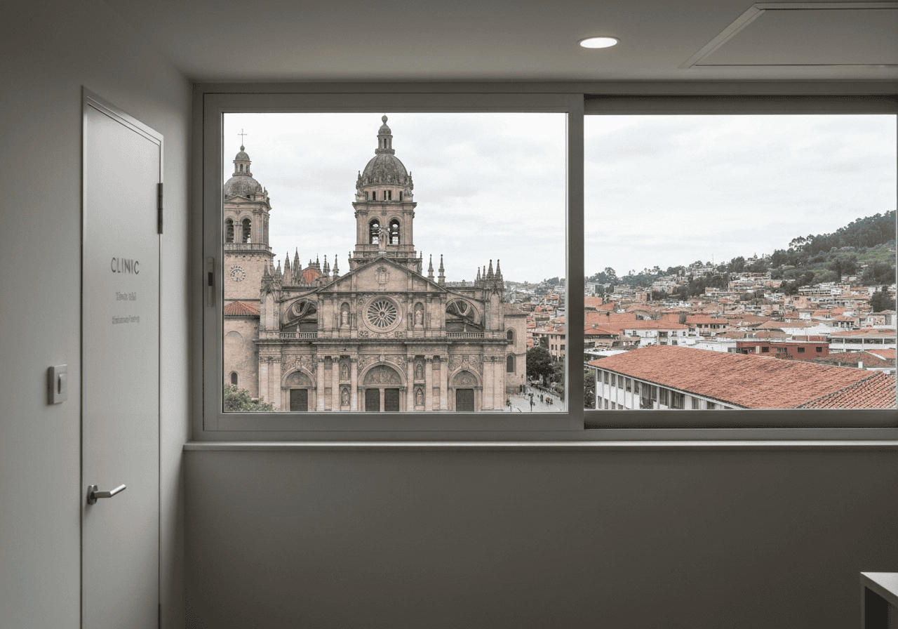 Two people (doctor and patient) laughing comfortably during a consultation.