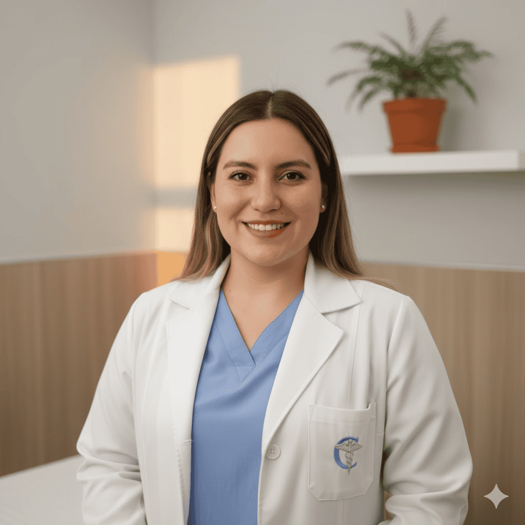 Portrait of Dr. Esther Villacis, English Speaking General Practitioner.